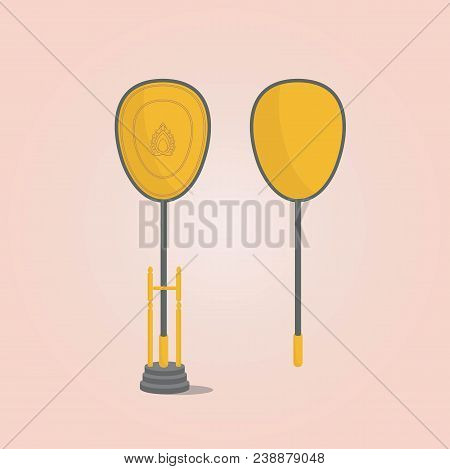 Talipot Fan (monk Buddhist Fan) Use In Religious Events