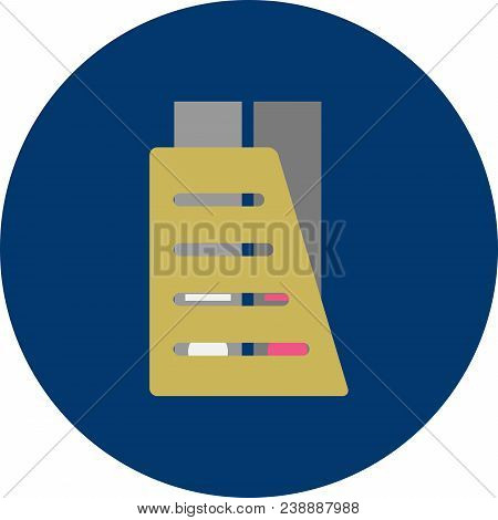 File Sys Box Conceptual Icon | Set Of Great Flat Icons With Style Long Shadow Icon And Use For Multi