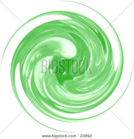 Espiral de vidro - verde