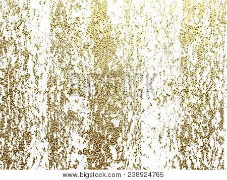 Gold Grunge Texture To Create Distressed Effect. Patina Scratch Golden Elements. Vintage Abstract Il