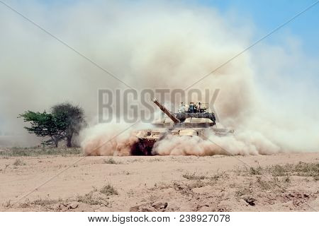 Russian Deserted Tank. Russian Military Equipment. War