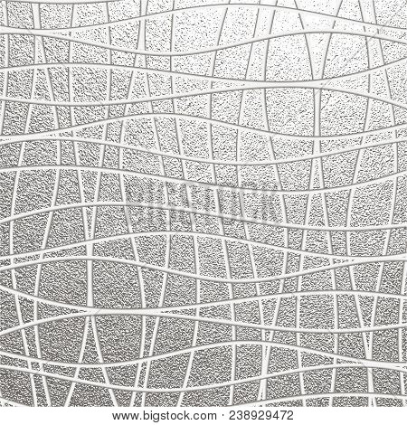 Abstract Grey Waves Background. Vector Graphic Art Wavy Design - Stock Vector