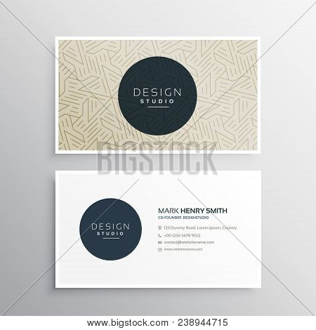 Elegrant Business Company Visiting Card Template With Abstract Geometric Shapes
