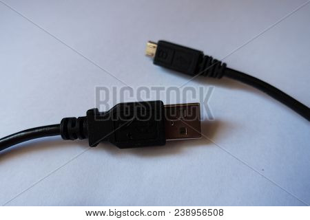 Closeup Of Usb And Microusb Type B Connectors