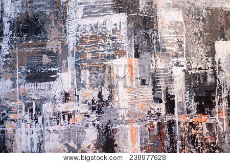 Abstract Oil Paint Texture On Canvas, Background