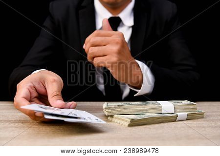 Gambling Concepts. Businessmen Are Gambling In The Casino. Betting Is A Gamble For Investors. Busine