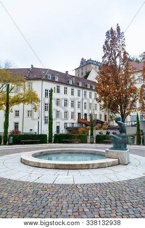 Street View Of Caracalla Spa Yard, City Of Baden Baden, In The Black Forest (schwarzwald)