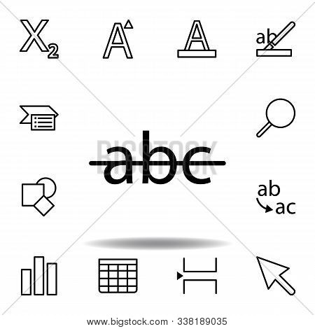 Strikethrough Text Icon. Can Be Used For Web, Logo, Mobile App, Ui, Ux