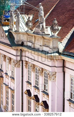 Top View Of Primate S Palace In Old Town In Bratislava, Slovakia