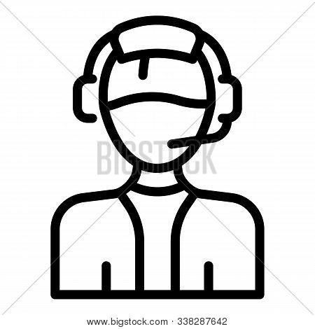 Nurse Call Center Icon. Outline Nurse Call Center Vector Icon For Web Design Isolated On White Backg