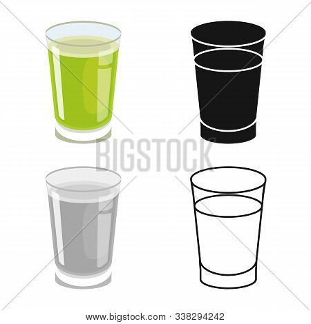 Vector Design Of Juice And Sugar Icon. Graphic Of Juice And Cane Vector Icon For Stock.