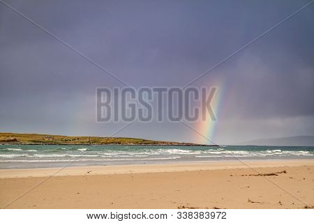 Narin Strand Is A Beautiful Large Blue Flag Beach In Portnoo, County Donegal - Ireland