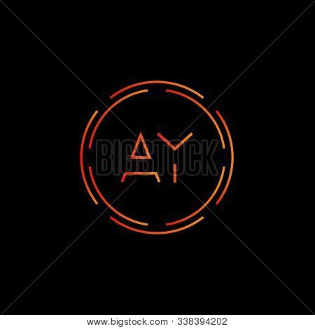 Initial Ay Letter Logo With Creative Modern Business Typography Vector Template. Creative Abstract L