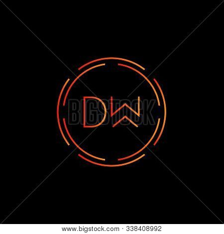 Initial Dw Letter Logo With Creative Modern Business Typography Vector Template. Creative Abstract L
