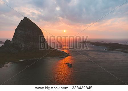 Norway Landscape Sunset Island Rock In Sea Travel Beautiful Destinations Traena Islands Idyllic Natu