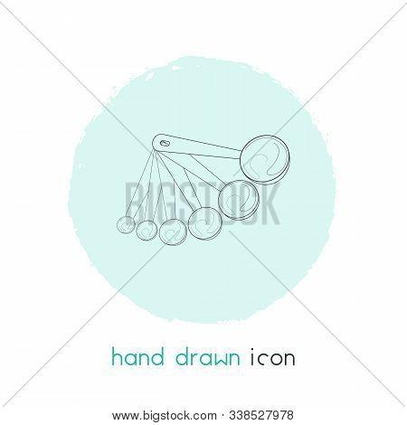 Measuring Spoons Icon Line Element. Illustration Of Measuring Spoons Icon Line Isolated On Clean Bac