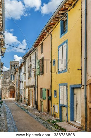 Street With Historical Houses In Tournus Dpwntown, France
