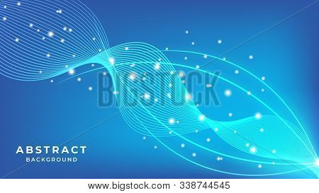 Colorful abstract background with wavy shapes, Abstract Wave Background With Colorful Shapes