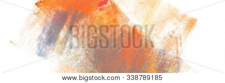 Abstract color acrylic and watercolor blot painting. Monotype template. Canvas texture background. 