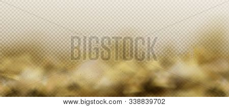 Dust Sandy Cloud, Air Pollution Fog Or Smoke, Brown Heavy Steam With Motes Sand And Soil Particles I