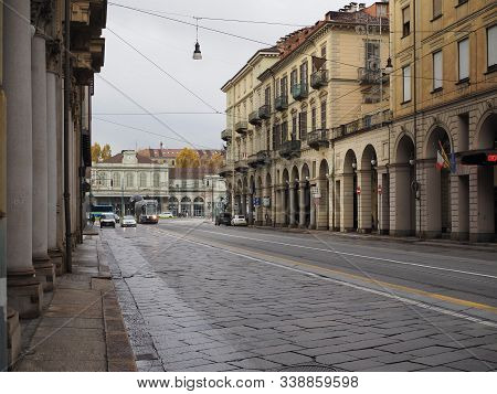 Via Cernaia Street In Turin