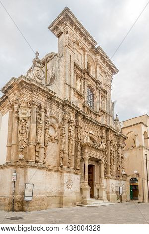 Nardo,italy - September 4,2021 - View At The Church Of San Domenico In  Nardo. Nardo Is A Town And C