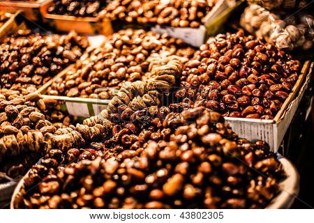 Fındık ve kuru meyve Fes, Fas Souk Satılık