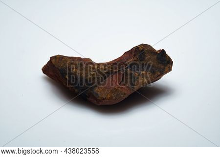 Natural Jasper Mukaite Ore On The Background