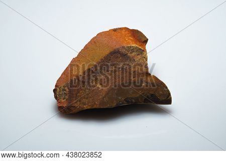 Natural Jasper Mukaite Ore On The Background