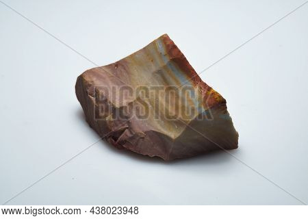 Natural Jasper Mukaite Ore On The Background