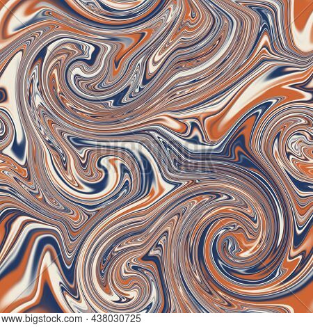 Seamless Twirly Swirly Abstract Liquid Marble Surface Pattern Design For Print