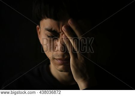 Image Of A Man Who Sheds Tears