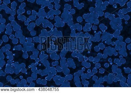 Artistic Amazing Blue A Lot Bio Unicellulars Digital Art Texture Background Illustration