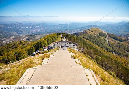 Lovchen, Montenegro - October 4, 2021: Petar Ii Petrovic Njegos Mausoleum On The Top Of Mount Lovche