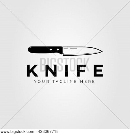Sharp Kitchen Knife Isolated Logo Vector Illustration Design