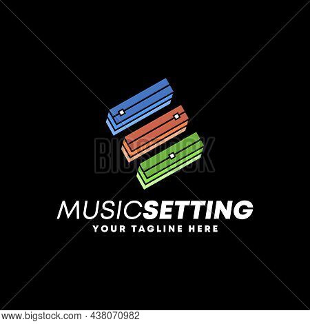 Letter E Logo Free Vector Stock. Sound Mixer Abstract Design Concept. Can Be Used As A Symbol Relate