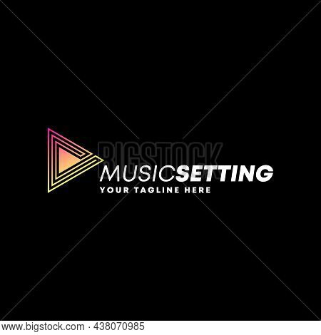 Letter E In Triangle Logo Free Vector Stock. Play Abstract Design Concept. Can Be Used As A Symbol R