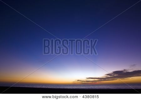 Nombre de rayons de soleil couchant