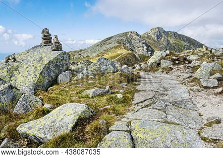 Low Tatras Mountain Scenery, Slovak Republic. Hiking Theme. Seasonal Natural Scene.