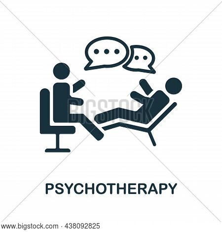 Psychotherapy Icon. Monochrome Sign From Psychotherapy Collection. Creative Psychotherapy Icon Illus