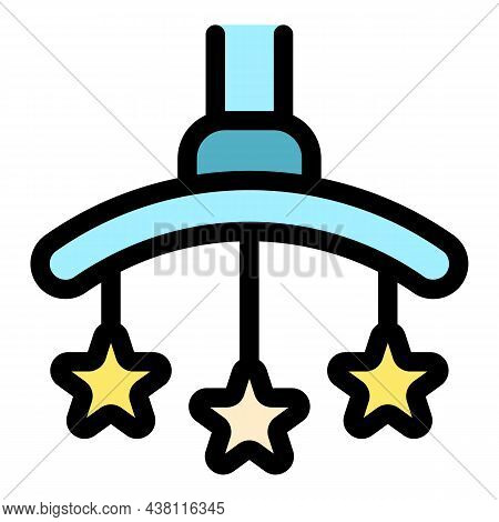 Crib Toy Icon. Outline Crib Toy Vector Icon Color Flat Isolated