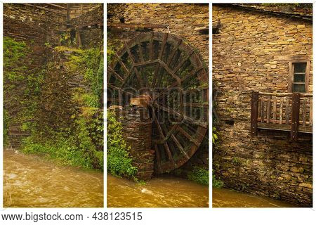 Dam Of The Flour Mill Of Mazonovo In Taramundi, Asturias.