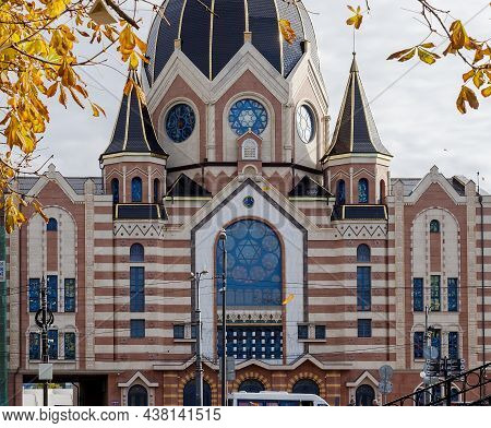 Kaliningrad, Russia, October 10, 2021. The New Liberal Synagogue. House Of Prayer For The Jewish Com