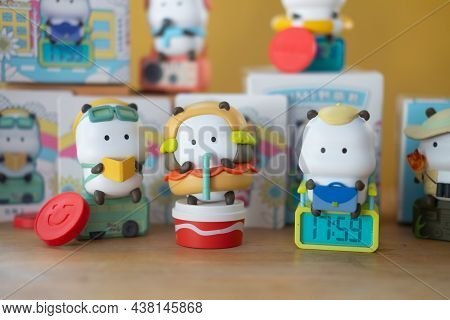 Bangkok, Thailand - November 1, 2021 : Cute Figure Star Moly Tuo Tuo Wonder Ride Series Figure Blind