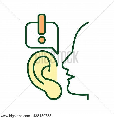 Spreading Rumors Rgb Color Icon. Harming Someone Reputation And Feelings. Defamation In Workplace. C