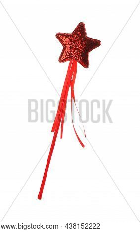 Beautiful Red Magic Wand Isolated On White