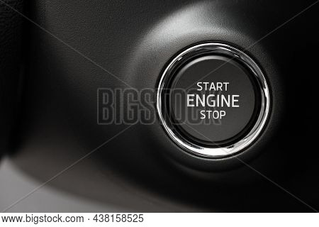 Button Engine Start Stop. Button On And Off The Engine.key Less Go  - Image