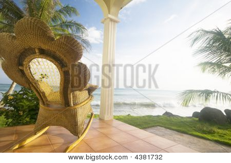 A Patio Resort nagy kukorica sziget karibi Nicaragua hintaszék