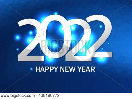 Happy New Year Card With Text With Gradient Mesh, Vector Illustration