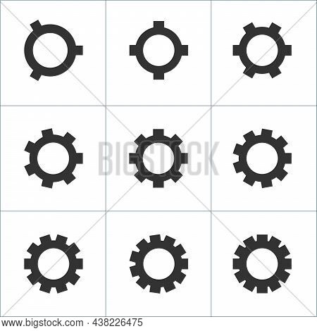 Cog Wheel, Mechanism Gear Or Settings Icon Set, Collection Of High Quality Black Style Vector Icons.